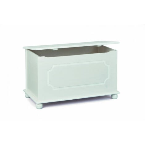 Panca contenitore Inter Link in pino massello verniciato bianco