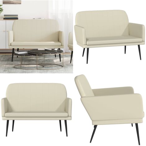 Panca Crema 107x80x81 cm in Similpelle - Panca crema - Seduta confortevole