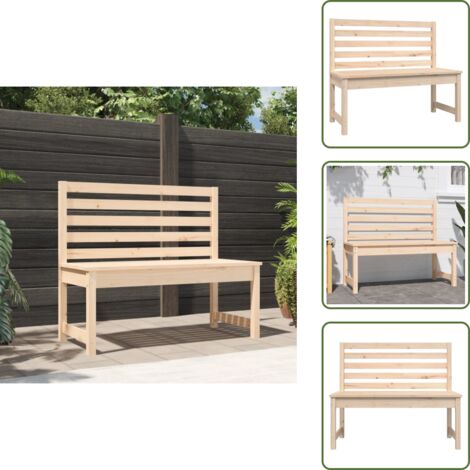 Panca da balcone - vidaXL Panca da Giardino 109 cm in Legno Massello di Pino - Panca da terrazzo