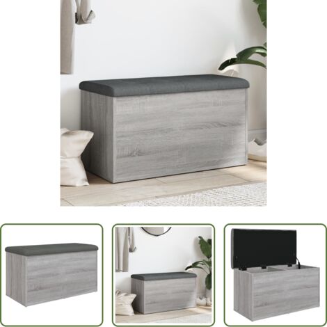 Panca da corridoio -  Panca Portaoggetti Grigio Sonoma 82x42x45 cm Legno Multistrato