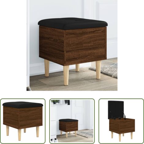 Panca da corridoio -  Panca Portaoggetti Rovere Marrone 42x42x46 cm Legno Multistrato