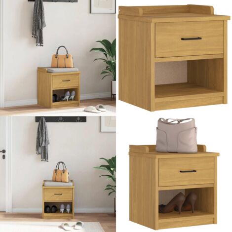 Panca da Corridoio SANDNES 45x40x50 cm Legno Massello di Pino - Panca da ingresso - Armadio da corridoio