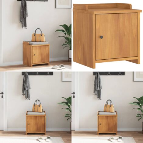 Panca da Corridoio SANDNES 45x40x50 cm Legno Massello di Pino - Panca da ingresso in legno - Panca da ingresso con scomparto