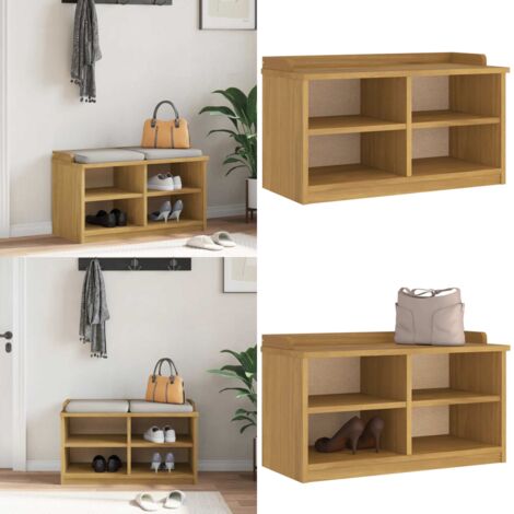 Panca da Corridoio SANDNES 87x40x50 cm Legno Massello di Pino - Panca da ingresso - Panca in legno