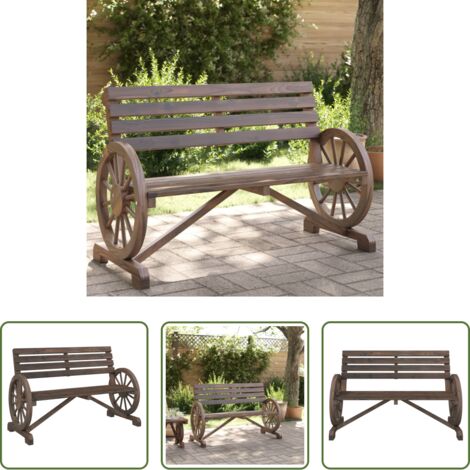 Panca da esterno -  Panca da Giardino a 2 Posti in Legno Massello di Abete