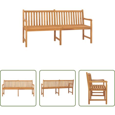 Panca da esterno -  Panchina da Giardino 180 cm in Legno Massello di Teak