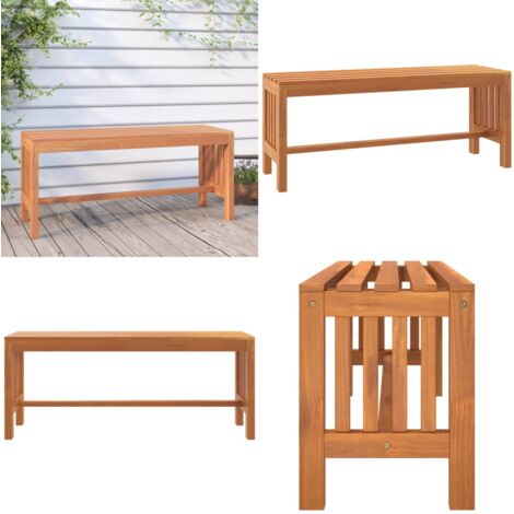 Panca da Giardino 110 cm Legno Massello di Eucalipto - Panca da esterno - Panca in legno