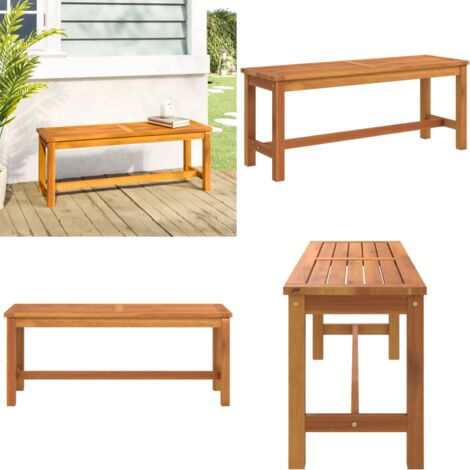 Panca da Giardino 110x35x45 cm in Legno Massello di Acacia - Panca in legno - Panca da esterno