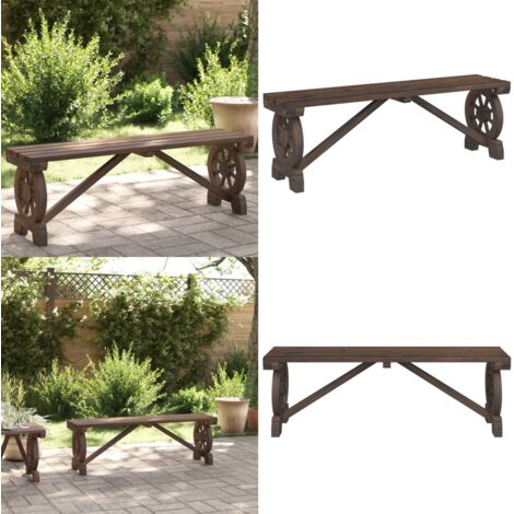 Panca da Giardino 115 cm in Legno Massello di Abete - Panca in legno - Panca da esterno