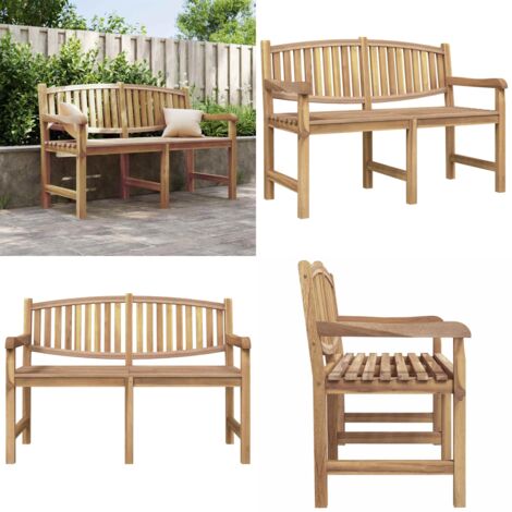 Panca da Giardino 149,5x60x90 cm in Legno Massello di Teak - Panca da esterno - Seduta da giardino