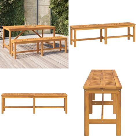Panca da Giardino 150 cm in Legno Massello di Acacia - Panca in legno - Panca da esterno