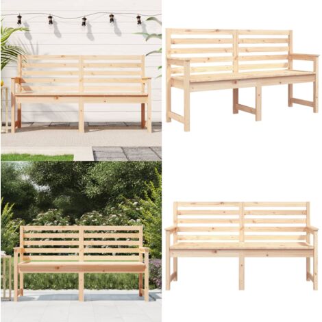 Panca da Giardino 159,5x48x91,5 cm in Legno Massello di Pino - Panca in legno - Panca da patio
