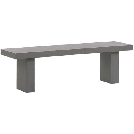 Panca da Giardino 2 posti in Cemento Grigio Stile Industriale 150 x 40 cm Taranto