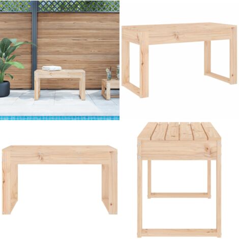 Panca da Giardino 80x38x45 cm in Legno Massello di Pino - Panca in legno - Panca da esterno