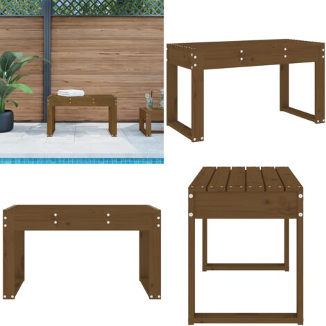 Panca da Giardino Ambra 80x38x45 cm Legno Massello di Pino - Panca da esterno - Panca in legno
