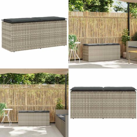 Panca da Giardino con Cuscino 110x40x44 cm in Polyrattan - Panca da esterno - Cuscino da giardino