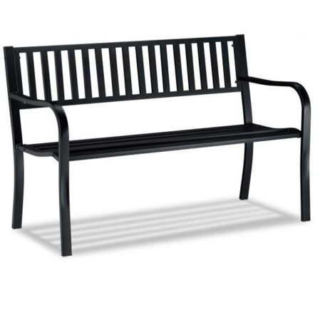 Panca da giardino con supporto in metallo