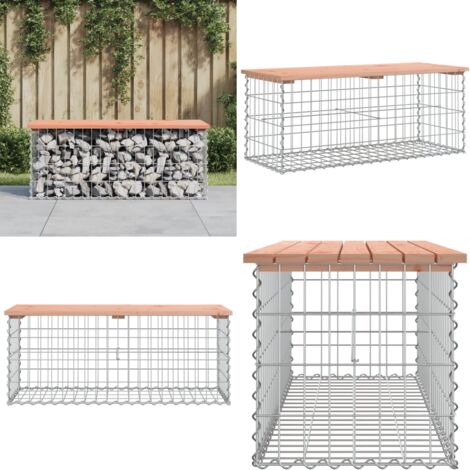 Panca da Giardino Design Gabbione 103x44x42 cm Massello Douglas - Seduta da esterno - Panca da parco
