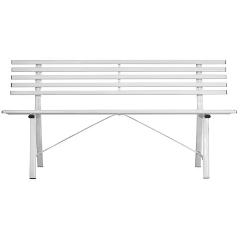 Panca da Giardino in Ferro 3 Posti 150x56x76cm Vorghini Gallipoli Avorio
