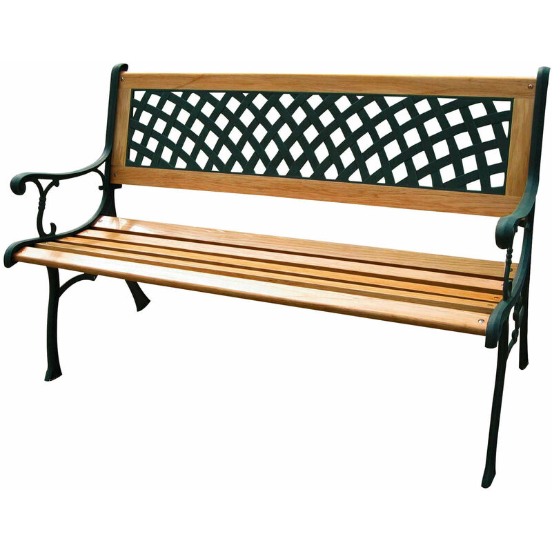 Ranieri Panca Da Giardino In Legno E Ghisa 52x125x74 Cm Rombo