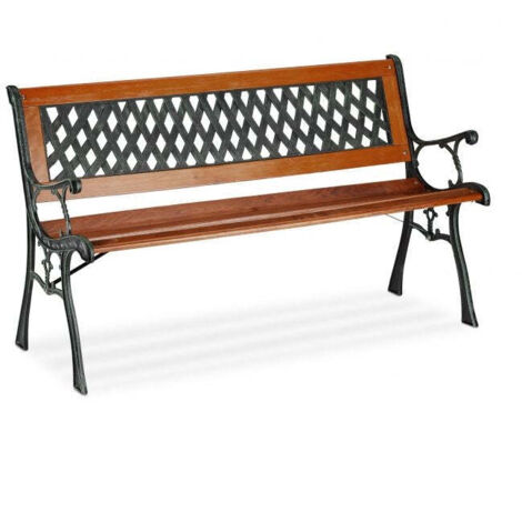 Panca da giardino in legno e ghisa