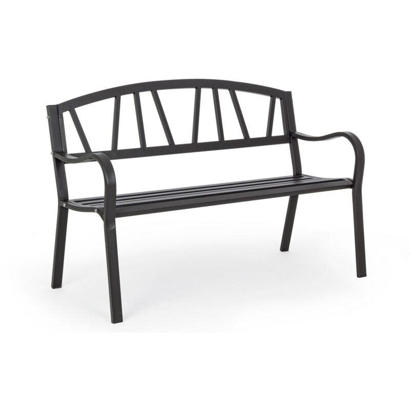 Panca Da Esterno Design Janelle Grigio Scuro123cm Per Arredamento G...