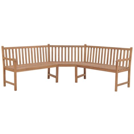 Panca da giardino mobile da giardino per esterni terrazza ad angolo da giardino 185 x 185 x 90 cm legno massello di teak 020011124