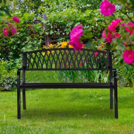 Panca da giardino nera