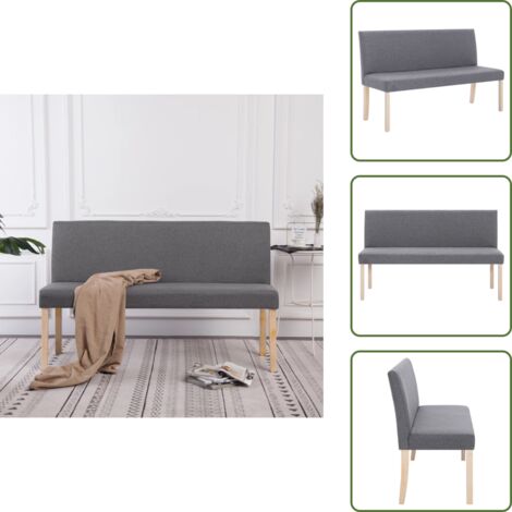 Panca da giardino - vidaXL Panca 139,5 cm Grigio Chiaro in Poliestere - Panca da salotto