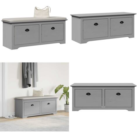 Panca da Ingresso BODO Grigia 114x40x45 cm - Panca da corridoio - Armadio da ingresso
