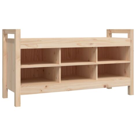 Panca da ingresso panca 110 x 40 x 60 cm in legno di pino massiccio 020011028