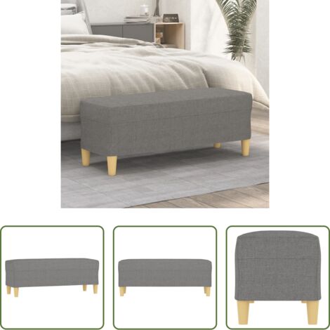 Panca da ingresso -  Panca Grigio Scuro 100x35x41 cm in Tessuto