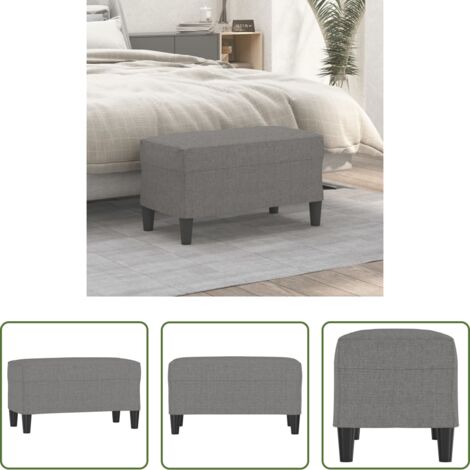Panca da ingresso -  Panca Grigio Scuro 70x35x41 cm in Tessuto