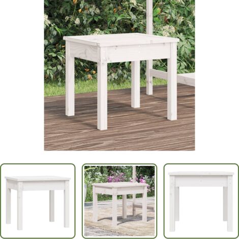 Panca da patio - Panca da Giardino Bianca 50x44x45 cm Legno Massello di Pino