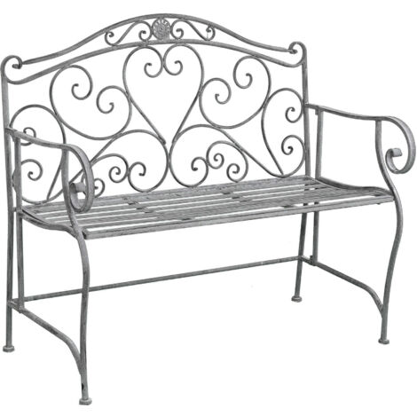 PANCA DOLLIE IN ACCIAIO VERNICIATO BIANCO OSSIDATO 103 X 54 X H95 CM