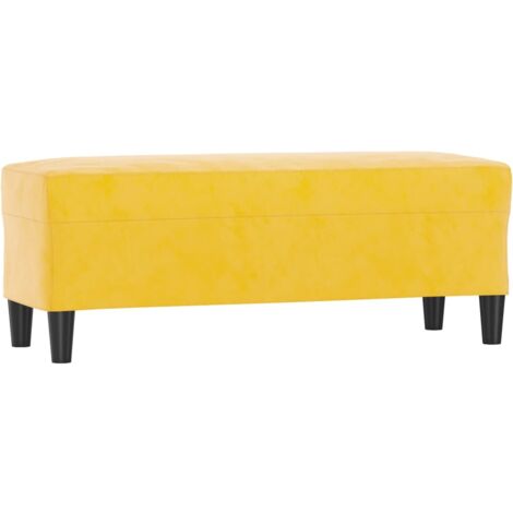 Panca giallo 100x35x41 cm in Velluto vidaXL