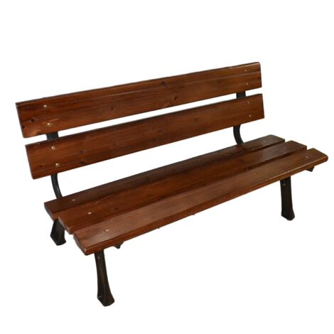 FERCASA PANCHINA PARK JUNIOR IN GHISA E LEGNO 122X60X72H ARREDO ESTERNO