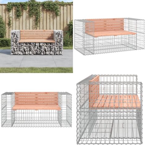 Panca Giardino Design Gabbione 143x71x65,5 cm Massello Douglas - Seduta da esterno - Panca in legno