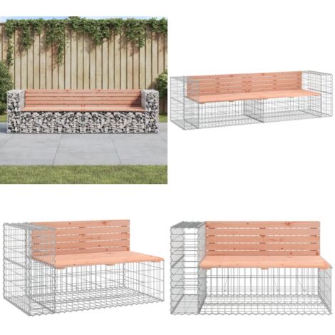 Panca Giardino Design Gabbione 244x71x65,5 cm Massello Douglas - Seduta da esterno - Panca in legno