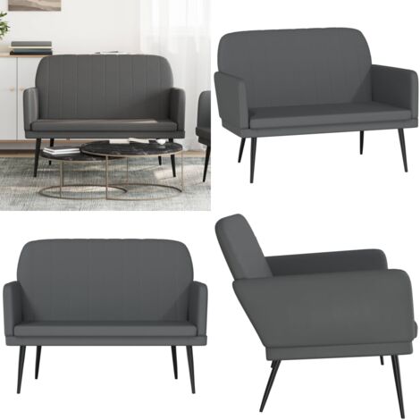 Panca Grigia 107x80x81 cm in Similpelle - Seduta confortevole - Similpelle