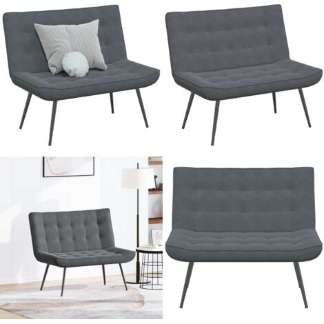 Panca Grigio Scuro 110x74x84 cm in Velluto - Seduta comoda - Panca grigio scuro