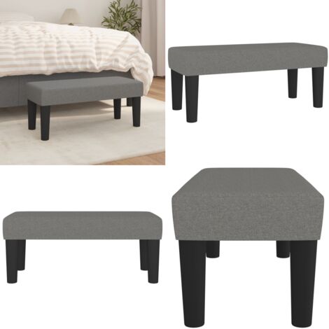Panca Grigio Scuro 70x30x30 cm in Tessuto - Panca in tessuto - Panca per letto