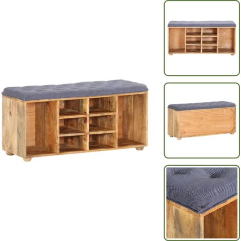 Panca imbottita - vidaXL Panca da Ingresso 100x35x47 cm in Legno Massello di Mango - Panca rustica