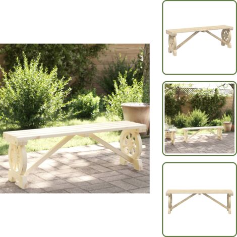Panca in abete - vidaXL Panca da Giardino 115 cm in Legno Massello di Abete -