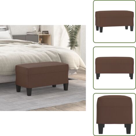 Panca in compensato - vidaXL Panca Marrone 70x35x41 cm in Similpelle - Panca imbottita