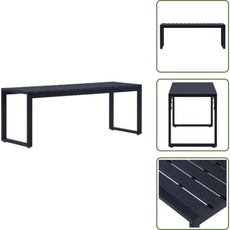 Panca in ferro - vidaXL Panchina da Giardino 120,5 cm in Pannello PS Nero - Design moderno