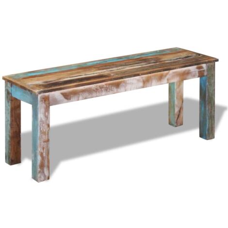 vidaXL Cola Panchina Legno Solido Recuperato 100x30x50 cm 