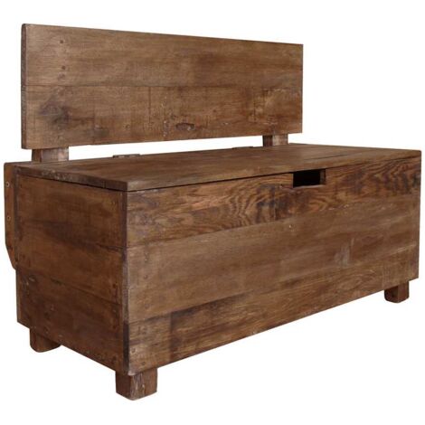 Panca in Legno Massello di Recupero 86x40x60 cm