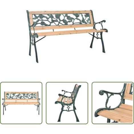 Panca in legno -  Panchina da Giardino 122 cm in Legno