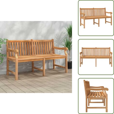 Panca in legno - vidaXL Panca da Giardino 150 cm in Legno Massello di Teak -